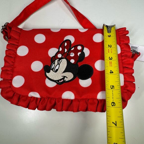 Disney Parks Minnie Mouse Red Crossbody Bag Polka Dot Adjustable NEW WITH TAGS - Picture 8 of 8